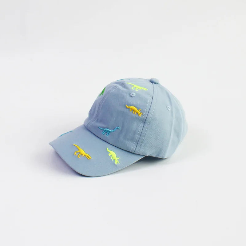 Cartoon Dinosaur Embroidery Baby Cap Summer Kids Baseball Cap Outdoor Adjustable Infant Boy Girls Sun Hats - TiniLoom