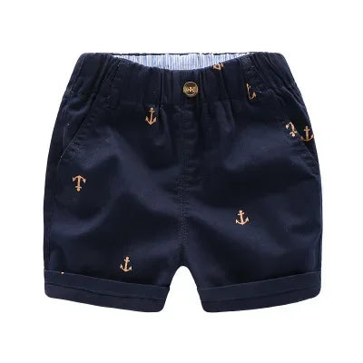2-9 Years Children Shorts Toddler Kids Short Pant Summer Cotton Anchor Boys Beach Shorts Leisure Capris Baby Clothing KF553 - TiniLoom