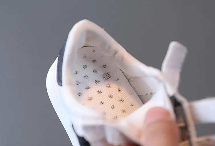Children's Sneakers Kids Fashion Design White Non-slip Casual Shoes Boys Girls Hook Breathable Sneakers Toddler Outdoor Shoes - TiniLoom