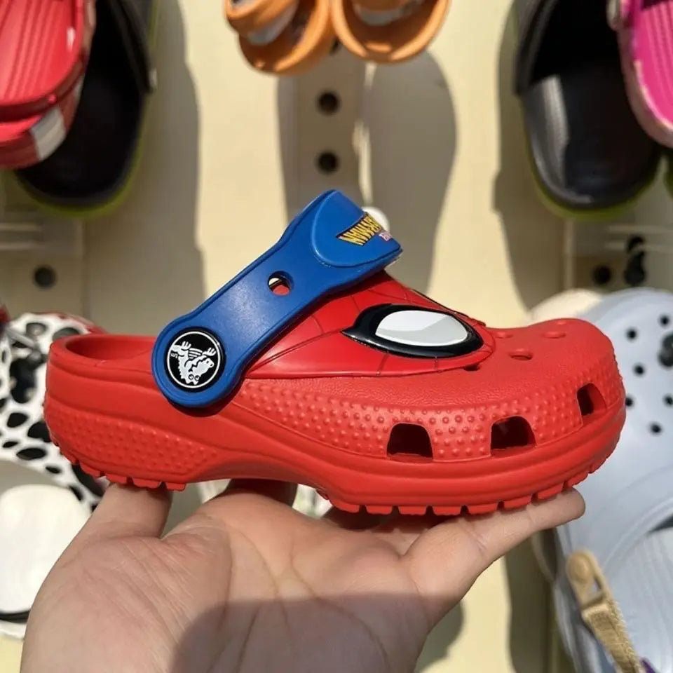 Cartoon Sandals Slippers Red Boys Girls Beach Casual Shoes Breathable Jelly Garden Hollow-out EVA Beach Shoes Size 25-35 - TiniLoom