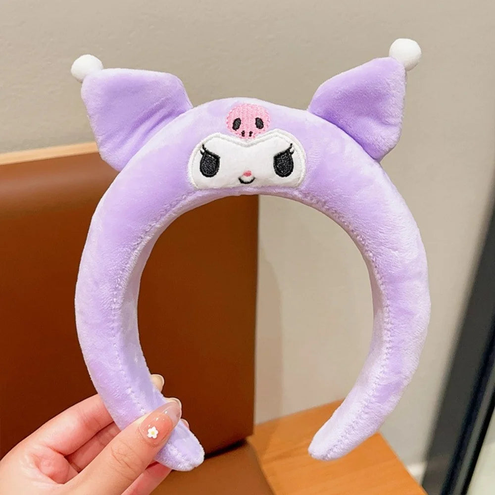 Sanrio Cinnamoroll Hairbands Melody Kuromi Pompompurin Hair Accessories Girl Face Wash Sports Headbands Girls Women Gifts - TiniLoom