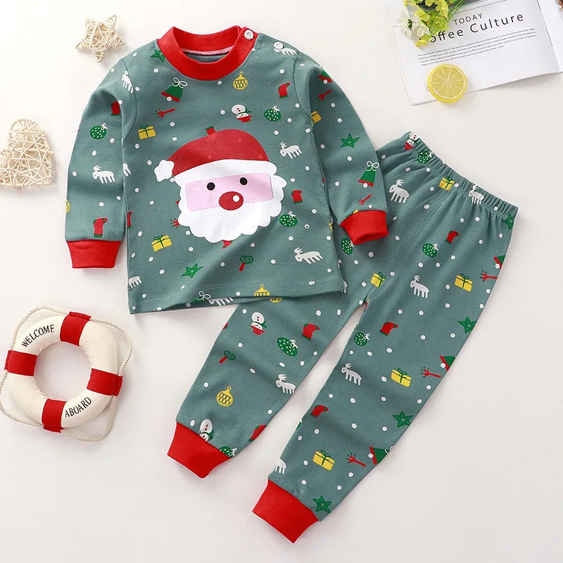 Cotton Boys Girls Sleepwear Suits Autumn Spring Newborn Underclothes 2pcs Kids Clothes Set Toddler Kids Pajamas - TiniLoom