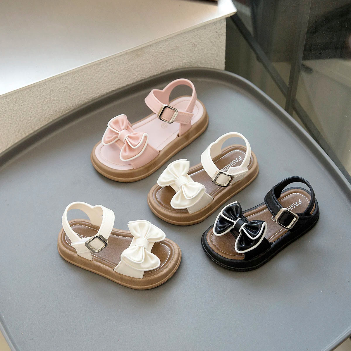Girls Princess Summer Sandals Children Summer Beach Shoes Open Toe Shoes Fashion Bowknot Casual girls sandals summer shoes - TiniLoom
