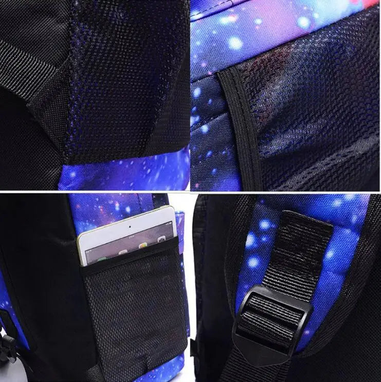 New 3pcs CR7 Backpacks Simple Style Lightweight Boys Girls School Bags Capacity Teens Laptop Backpack Women Men Travel Mochilas - TiniLoom