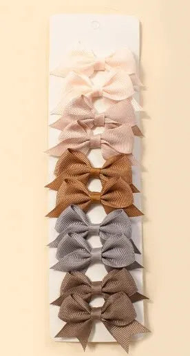 10Pcs Cute Bows Baby Hair Clips Candy Color Girls Princess Hairpins Barrettes Kids Hair Accessories - TiniLoom