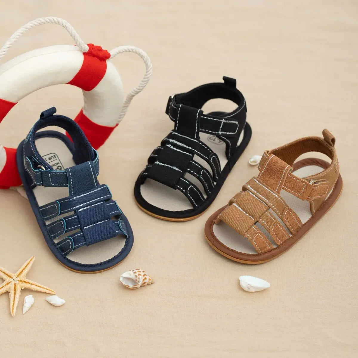 Meckior Summer Baby Shoes Baby Boy Girl Sandal Non-slip Rubber Sole Infant First Walkers Toddler Casual Baby Boy Garden Sandals - TiniLoom