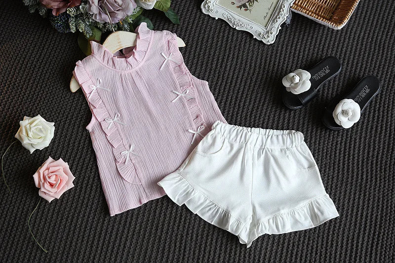 Toddler Girl Summer Clothing Set Baby Girls Printed T-shirt + Short Pants Outfit Infant Kids' Fashion Clothes 0-5 Years - TiniLoom