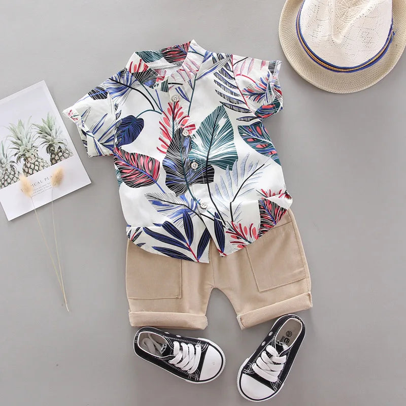 2PCS Baby Clothing Set For Boys Infant Suits Kids Clothes Fashion Baby Boy's Suit Summer Casual Clothes Set Top Shorts