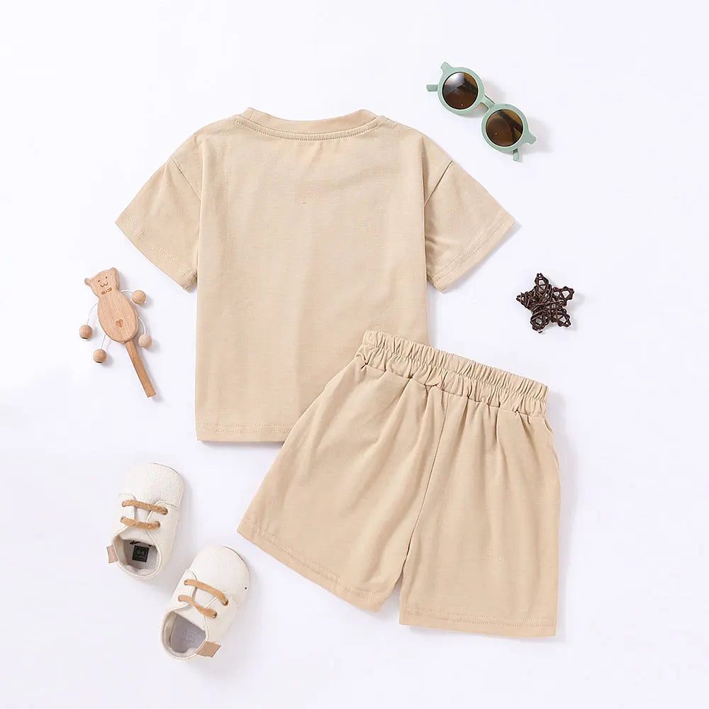 Summer 2pcs Kids Clothes Sets Children Sports Style Tracksuits T-shirts and Shorts Boy and Girl Outfits Suits - TiniLoom