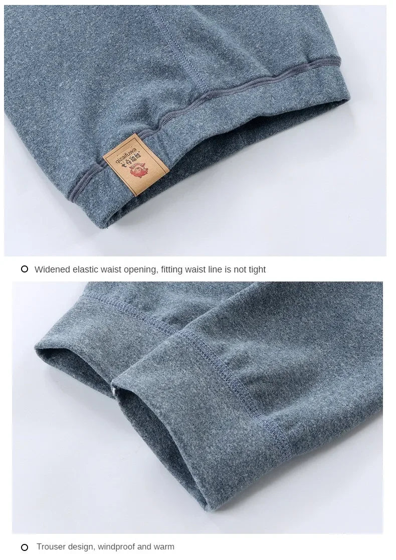 Big Size Children's Fleece Warm Render Pants For Boys Girls Winter Velvet Leggings Kids Baby Base Pants Thickened Long Johns - TiniLoom