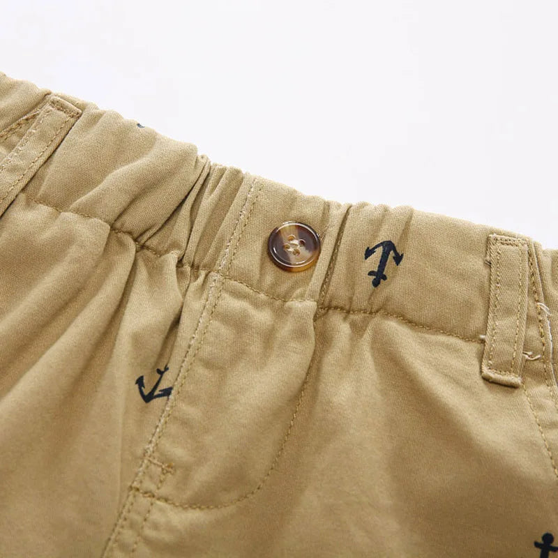 2-9 Years Children Shorts Toddler Kids Short Pant Summer Cotton Anchor Boys Beach Shorts Leisure Capris Baby Clothing KF553 - TiniLoom