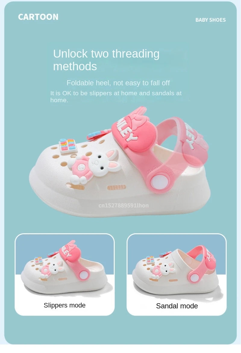 Slippers Baby Shoe Sandals Mules Breathable Boys Girls Sandals with Soft Sole for Indoor Outdoor Activities and Anti-Slip Design - TiniLoom