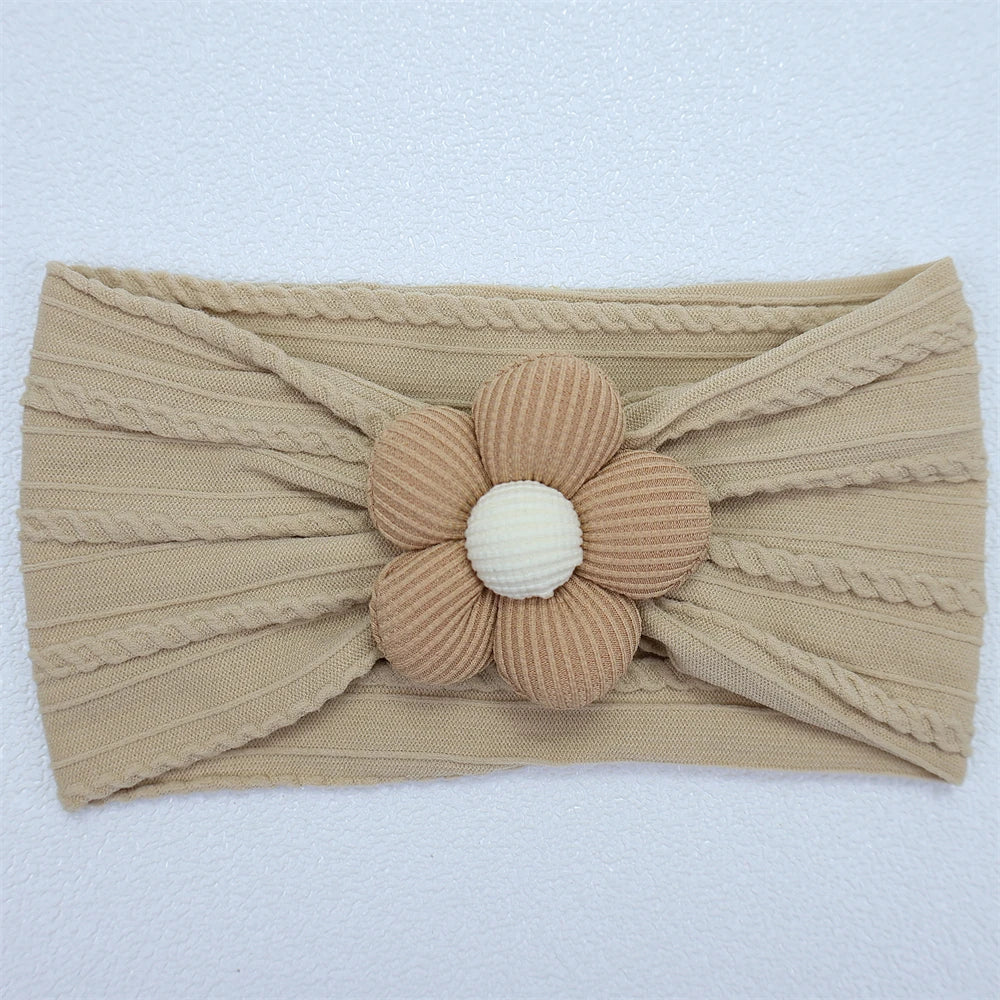 New Flower Nylon Girl Hairband Elastic Soft Baby Headband for Children Turban Headwear for Newborn Baby Kids Hair Accessories