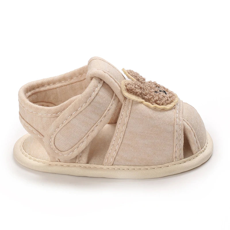 Cute Bear Soft Sole Comfortable Sandals for Infants and Toddlers Baotou Anti Kick First Step Shoes 0-18 Months