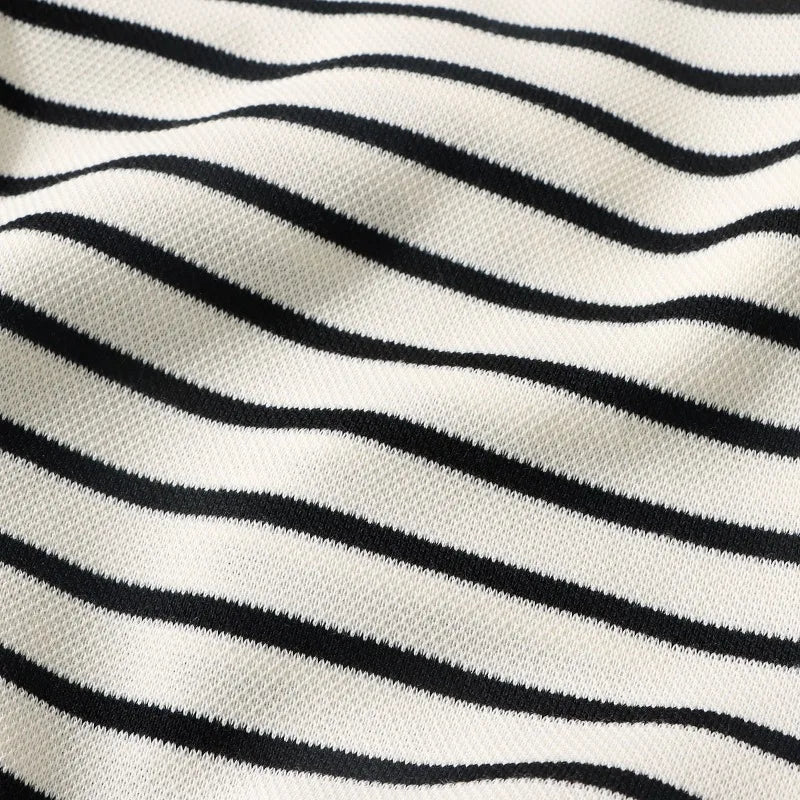 2Pcs Fashion Children Short Sleeve Shorts Sets Summer Kids Clothes Boys Baby Cotton Tee Pant Outfits Black and White Stripe - TiniLoom