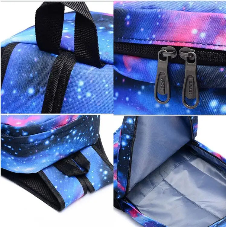 New 3pcs CR7 Backpacks Simple Style Lightweight Boys Girls School Bags Capacity Teens Laptop Backpack Women Men Travel Mochilas - TiniLoom
