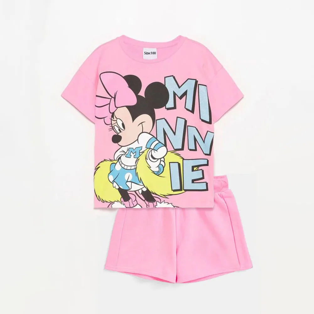 2PCS Summer Minnie Baby Girls Clothes Sets Infant Top T-shirts + Shorts Toddler Kids Outfits For 1-6T Baby Sets - TiniLoom