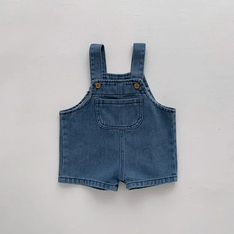 2024 Summer Baby Clothing Set Toddler Girls Clothes Suit Infant Tee and Denim Overall Boys Outfit
