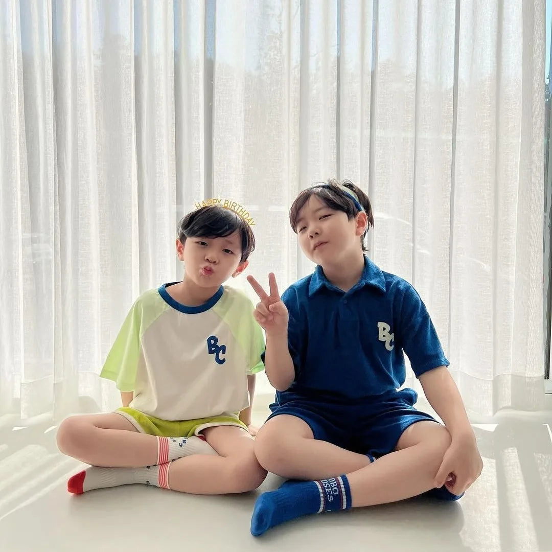 2025 Kid Clothes New Spring Sumemer Korean Baby Boys Girls Cotton Cartoon Short Sleeve T Shirts Children's Outerwear Clothings - TiniLoom