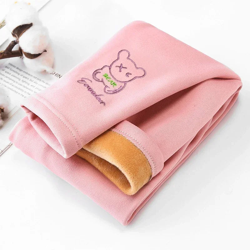 2-8Years Girls Leggings Autumn Winter Thick Warm Velvet Kids Leggings for Girls Children Bottom Part Pants Tights - TiniLoom