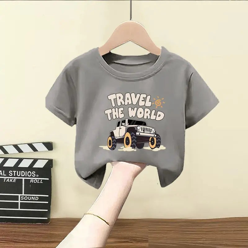 Summer Children Boy Clothes Letter Printed T-Shirts And Shorts 2 Pieces Set Baby Kid Girls Short Sleeve Top Bottom Outfits - TiniLoom