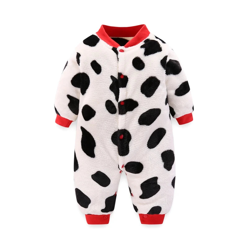 Newborn Baby Spring Winter Clothes Infant Jacket for Girls Jumpsuit for Boys Soft Flannel Bebe Romper Baby Clothes 0-18 Month - TiniLoom