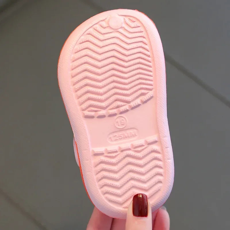 kids baby Girls Summer Sandals: Soft Sole Toddler children Indoor Slippers Cartoon Boys Breathable Hollow Shoes - TiniLoom
