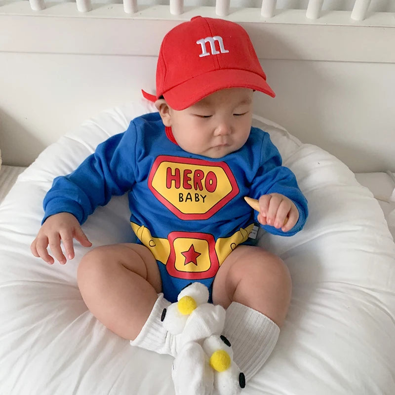 Solid Color Letter Baby Baseball Cap Simple Embroidered Peaked Hat for Toddler Boy Girl Summer Adjustable Kids Sun Hats - TiniLoom
