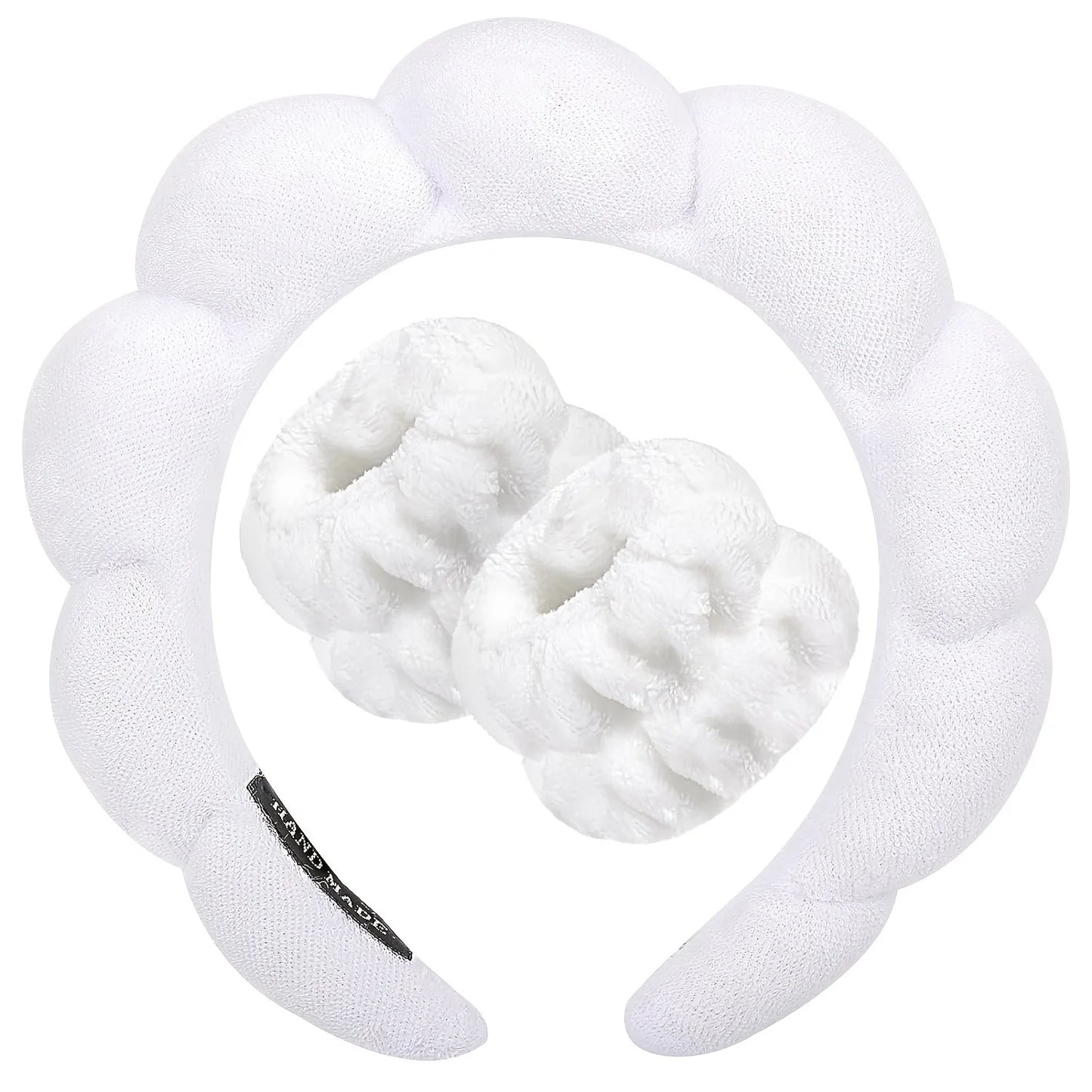 3Pcs Wash Face Headband for Women Sponge Headbands Wrist Strap Makeup Bubble Soft Hairband Girls Hair Accessories Headwear - TiniLoom