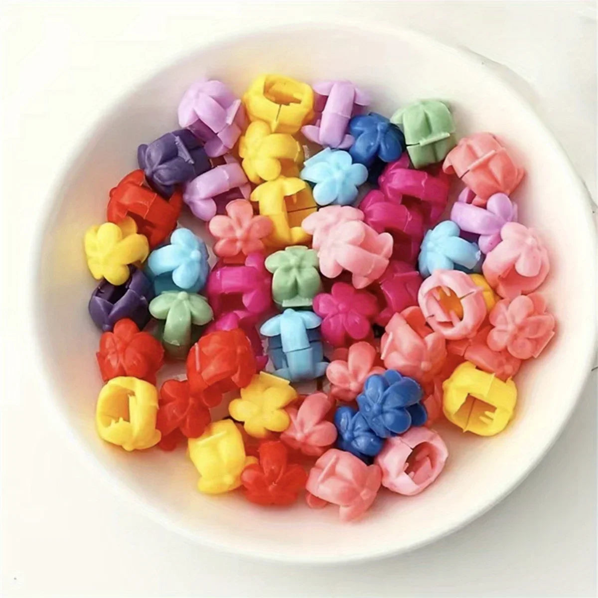 100pcs Small Clips Colorful Hair Clip For Hair Styling Braid Hair, Sweet Cute Hair Accessories - TiniLoom