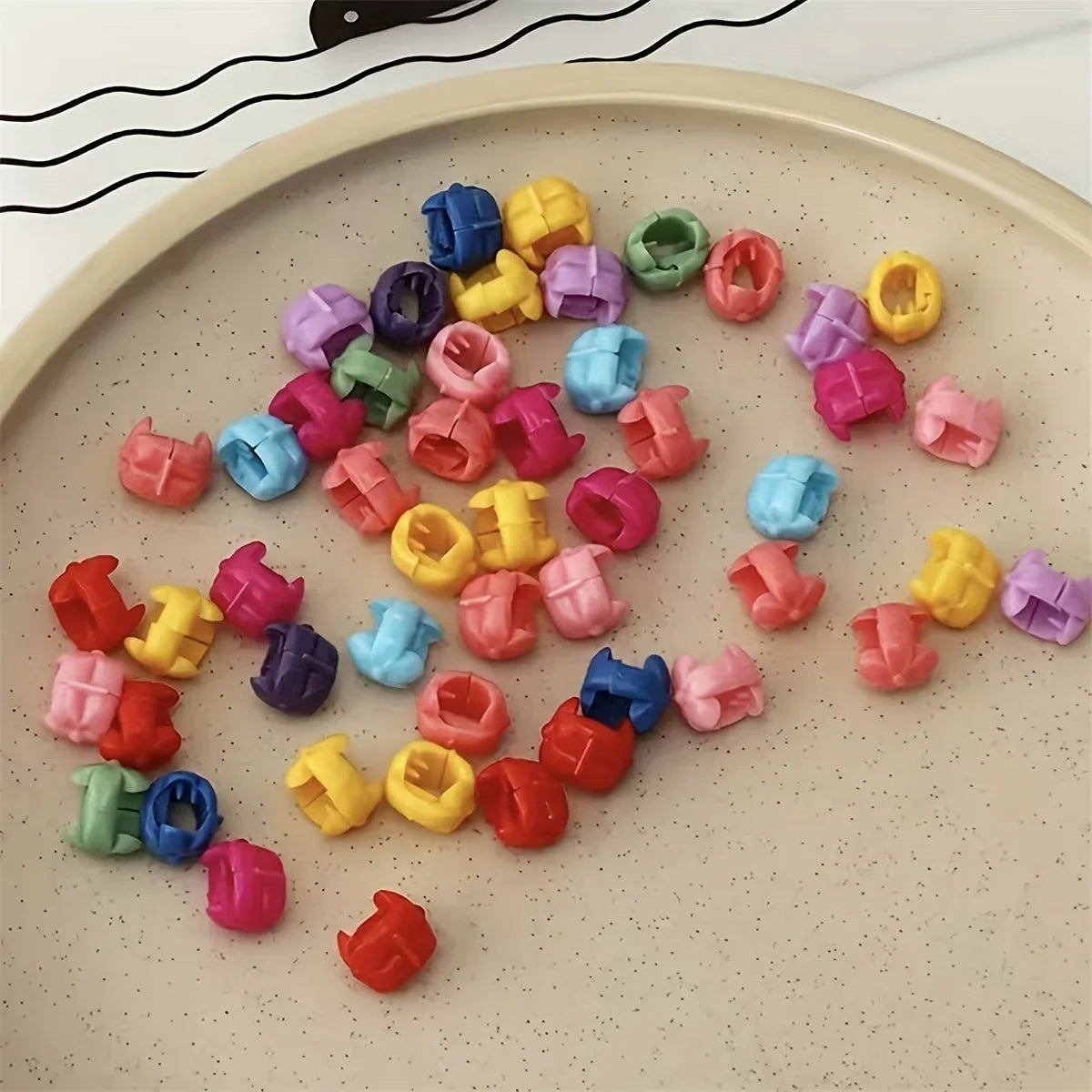 100pcs Small Clips Colorful Hair Clip For Hair Styling Braid Hair, Sweet Cute Hair Accessories - TiniLoom