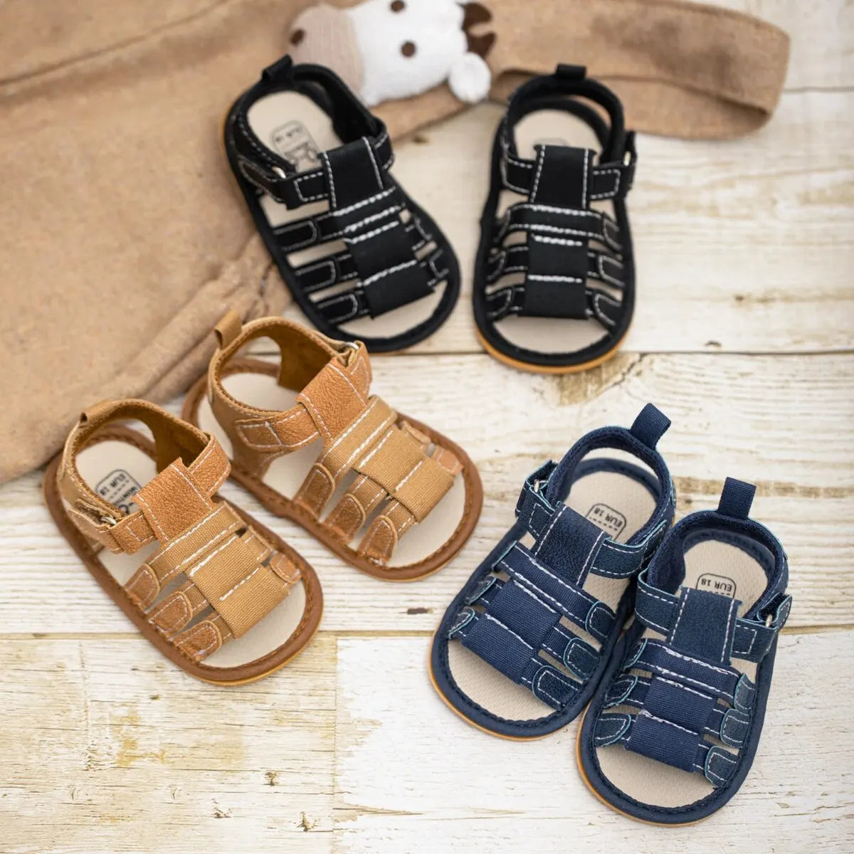 Meckior Summer Baby Shoes Baby Boy Girl Sandal Non-slip Rubber Sole Infant First Walkers Toddler Casual Baby Boy Garden Sandals - TiniLoom