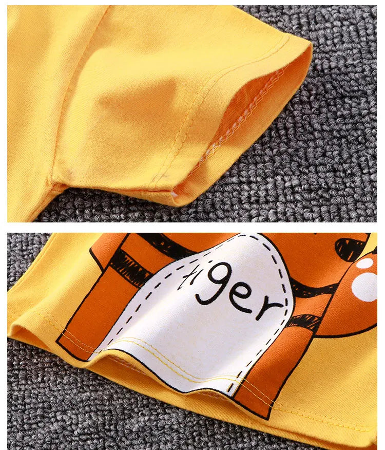 Kids Sets Children Clothes Boys Girl T-shirt Shorts 2PCS Summer Cotton Short sleeve Baby Children Clothing Suit Cotton Comfort - TiniLoom
