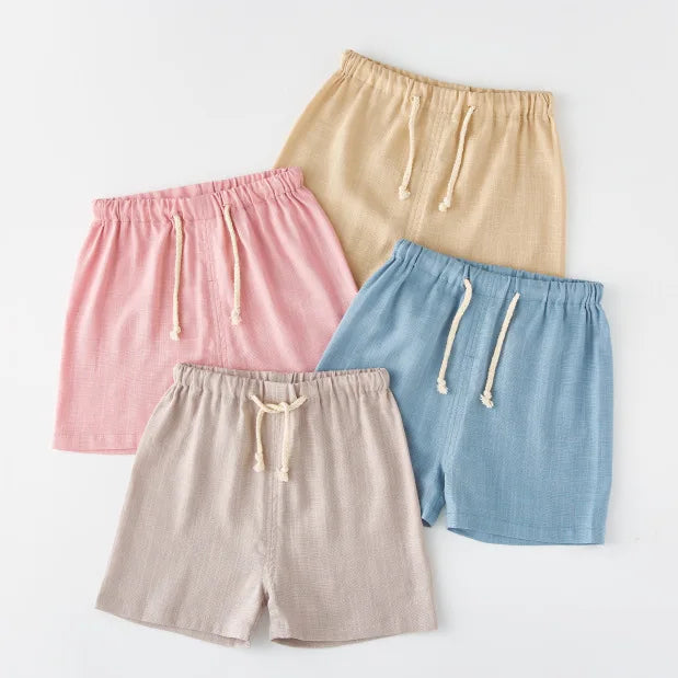 Children's Cotton And Linen Trousers Spring And Summer Thin Boys And Girls Linen Pant Baby Harem Pants WT620 - TiniLoom