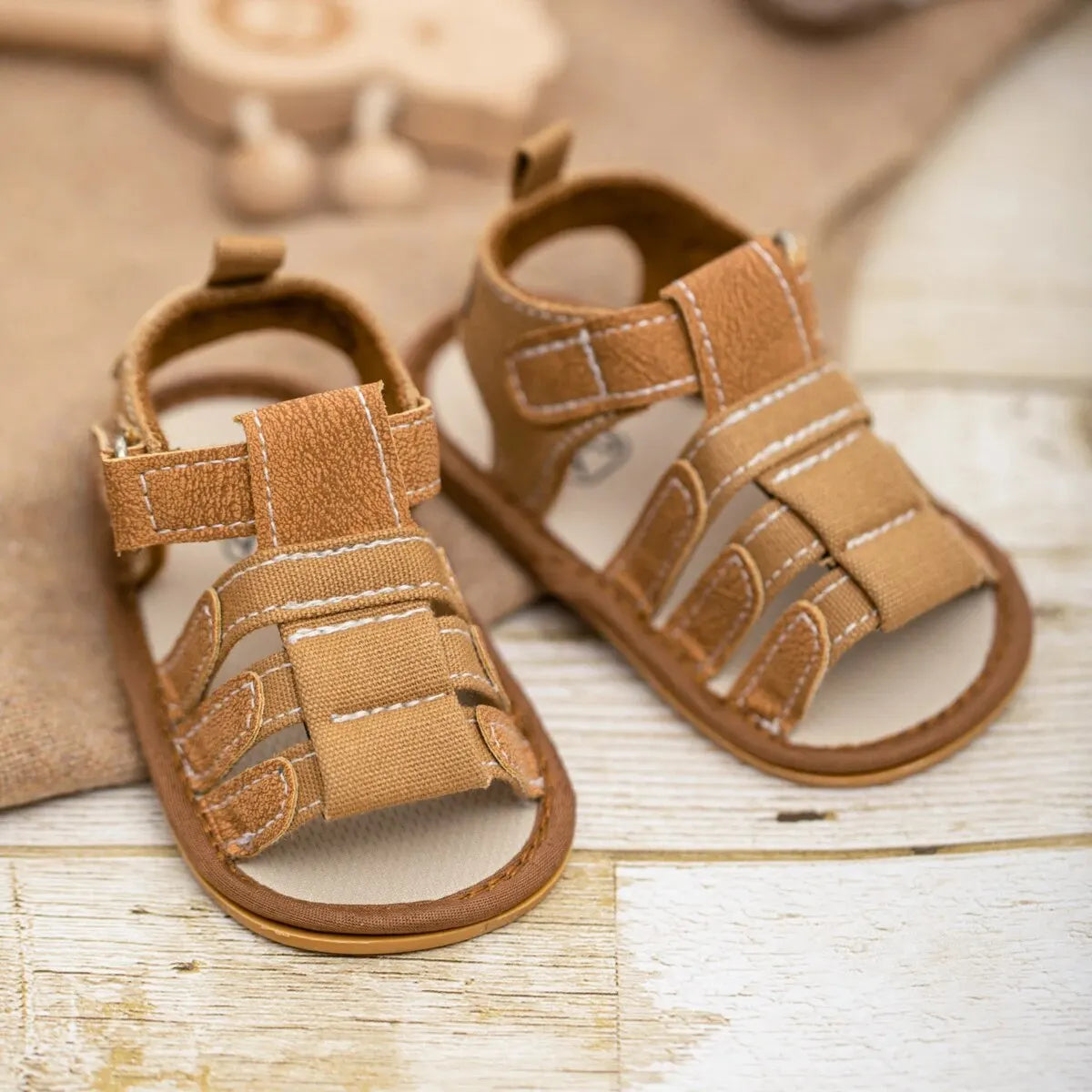 Meckior Summer Baby Shoes Baby Boy Girl Sandal Non-slip Rubber Sole Infant First Walkers Toddler Casual Baby Boy Garden Sandals - TiniLoom