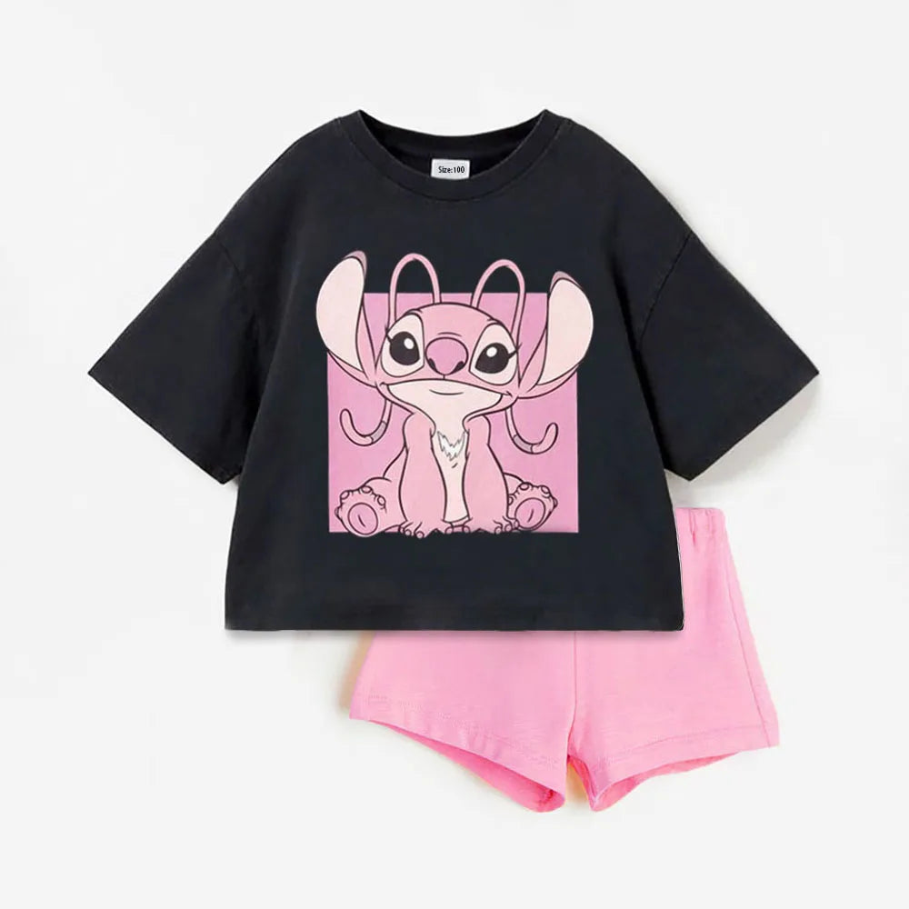 2PCS Summer Minnie Baby Girls Clothes Sets Infant Top T-shirts + Shorts Toddler Kids Outfits For 1-6T Baby Sets - TiniLoom