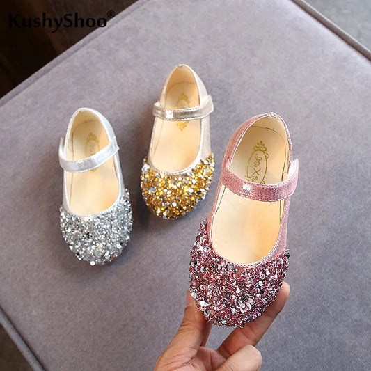 KushyShoo 2021 Spring New Children Shoes Girls Princess Shoes Glitter Children Baby Dance Shoes Casual Toddler Girl Sandals - TiniLoom