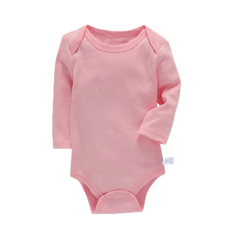 Lawadka 3-24M Cotton Bodysuit For Newborns Four Season Long Sleeve Infant Baby Girls Boys Clothes Jumpsuit Solid Baby's Rompers