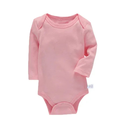 Lawadka 3-24M Cotton Bodysuit For Newborns Four Season Long Sleeve Infant Baby Girls Boys Clothes Jumpsuit Solid Baby's Rompers