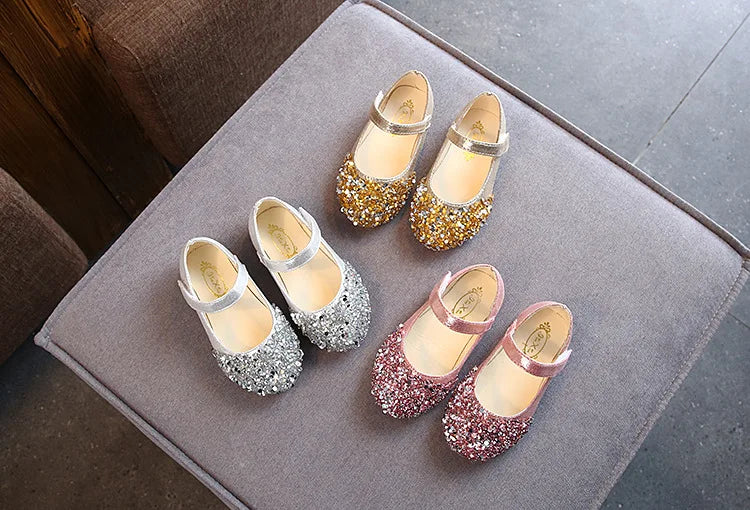 KushyShoo 2021 Spring New Children Shoes Girls Princess Shoes Glitter Children Baby Dance Shoes Casual Toddler Girl Sandals - TiniLoom