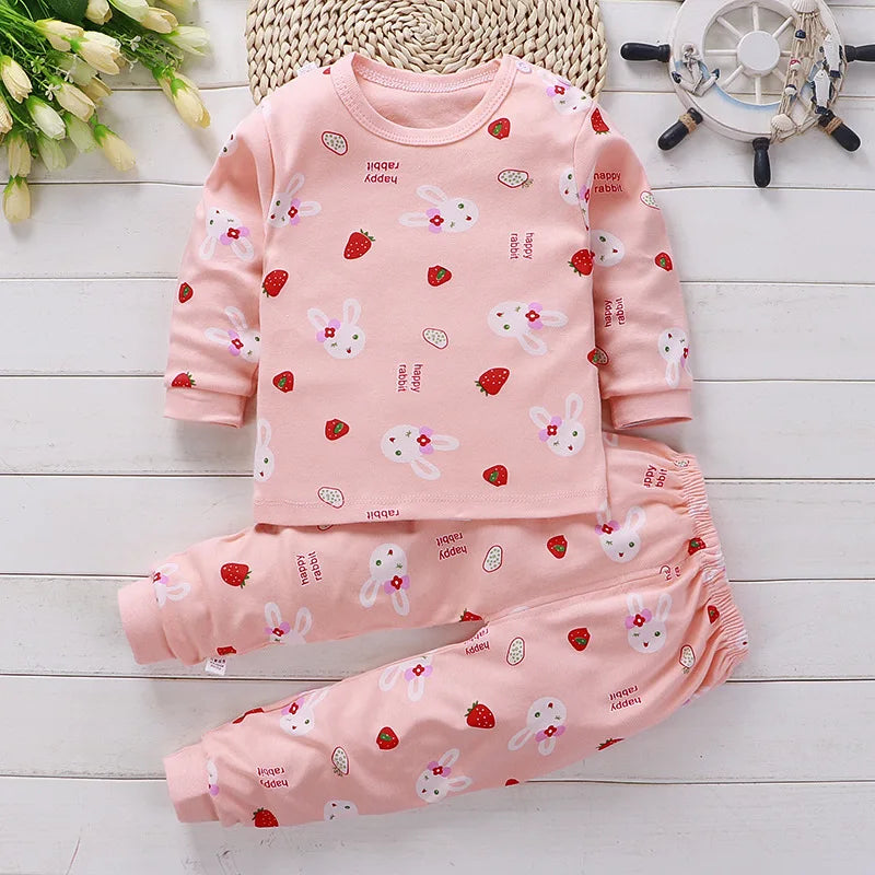Kids Clothes Children Sets Children's Clothing Boys Girls CottonAutumn winter Clothing Pants Sleepwear Underwear Christmas Gift - TiniLoom