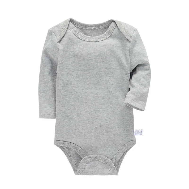 Lawadka 3-24M Cotton Bodysuit For Newborns Four Season Long Sleeve Infant Baby Girls Boys Clothes Jumpsuit Solid Baby's Rompers