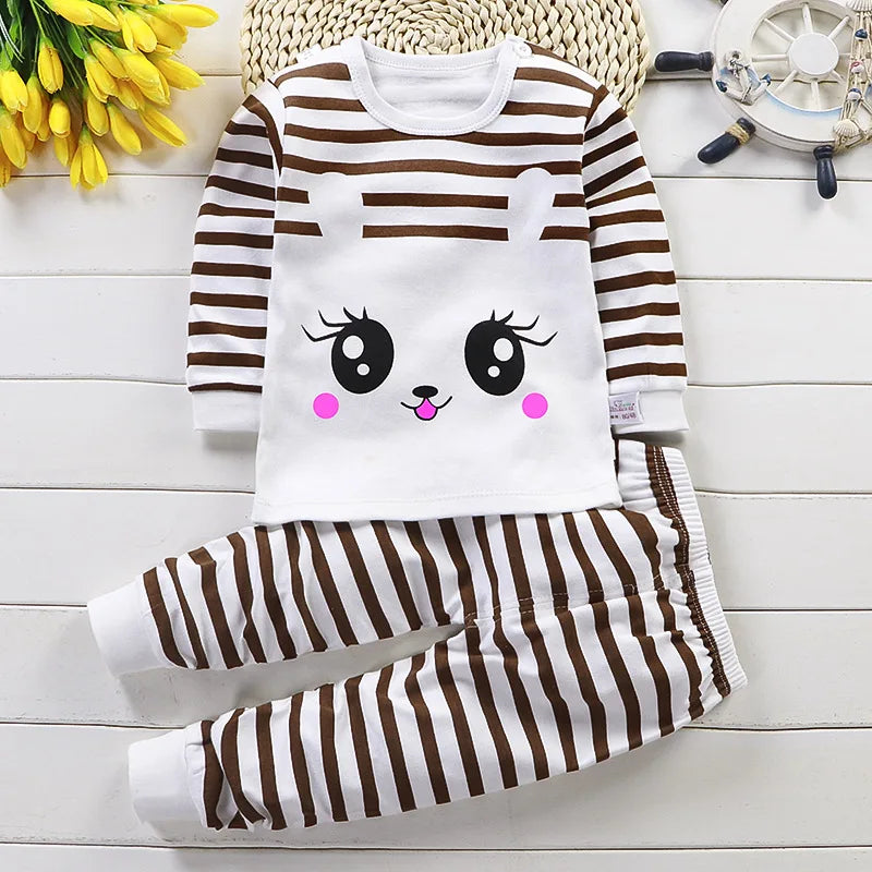 Kids Clothes Children Sets Children's Clothing Boys Girls CottonAutumn winter Clothing Pants Sleepwear Underwear Christmas Gift - TiniLoom