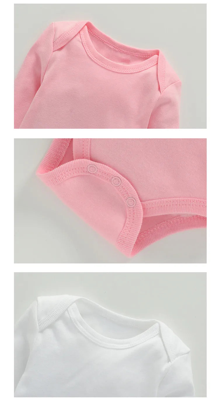 Lawadka 3-24M Cotton Bodysuit For Newborns Four Season Long Sleeve Infant Baby Girls Boys Clothes Jumpsuit Solid Baby's Rompers