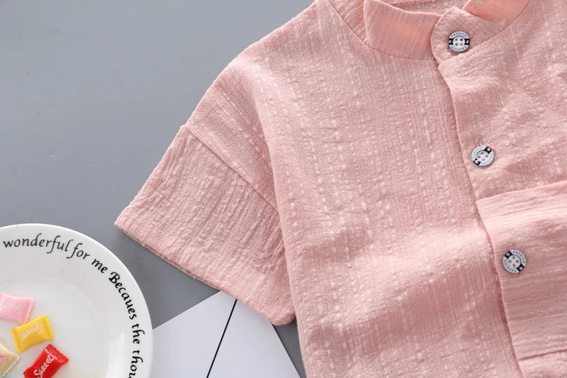 New Summer  Hot Sale Toddler Kids Baby Boys Shirt Cartoon Tops Denim Shorts Pants Outfits Set Baby Clothes - TiniLoom