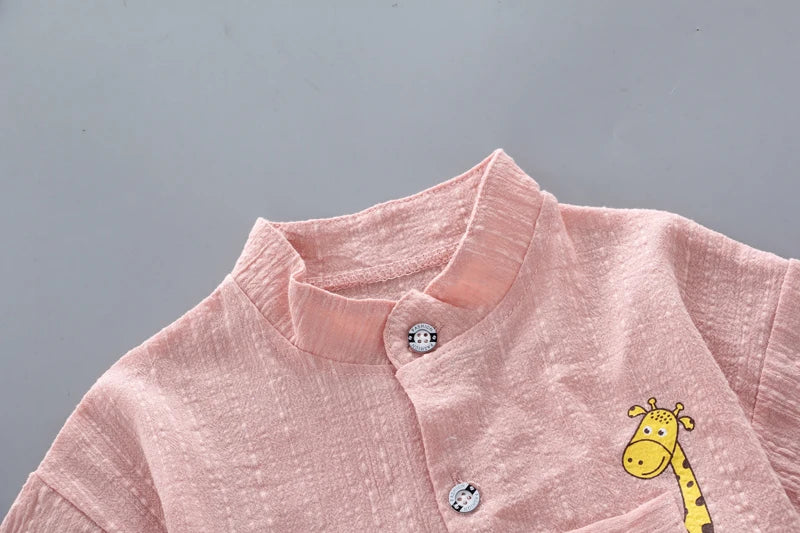 New Summer  Hot Sale Toddler Kids Baby Boys Shirt Cartoon Tops Denim Shorts Pants Outfits Set Baby Clothes - TiniLoom