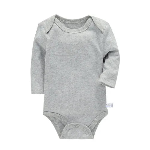 Lawadka 3-24M Cotton Bodysuit For Newborns Four Season Long Sleeve Infant Baby Girls Boys Clothes Jumpsuit Solid Baby's Rompers