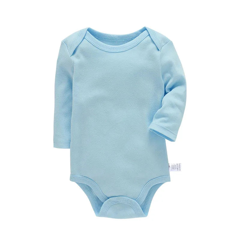 Lawadka 3-24M Cotton Bodysuit For Newborns Four Season Long Sleeve Infant Baby Girls Boys Clothes Jumpsuit Solid Baby's Rompers
