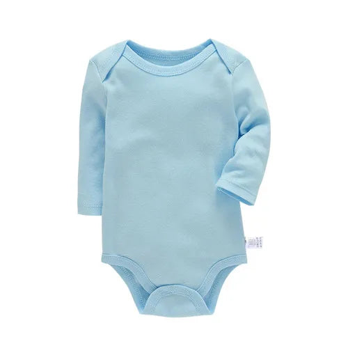 Lawadka 3-24M Cotton Bodysuit For Newborns Four Season Long Sleeve Infant Baby Girls Boys Clothes Jumpsuit Solid Baby's Rompers
