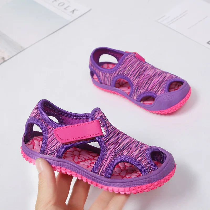 Summer Baby Boys Sandals Children Beach Sandals Soft Bottom Unisex Girls Non-slip Infant Shoes Kids Outdoor Anti-collision Shoes - TiniLoom